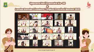 HARI PRAMUKA KE-60, ARIEF RESMIKAN LOMBA RAMBA CISADANE TINGKAT PROVINSI BANTEN 2021